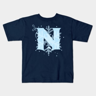 Winter Letter N Kids T-Shirt